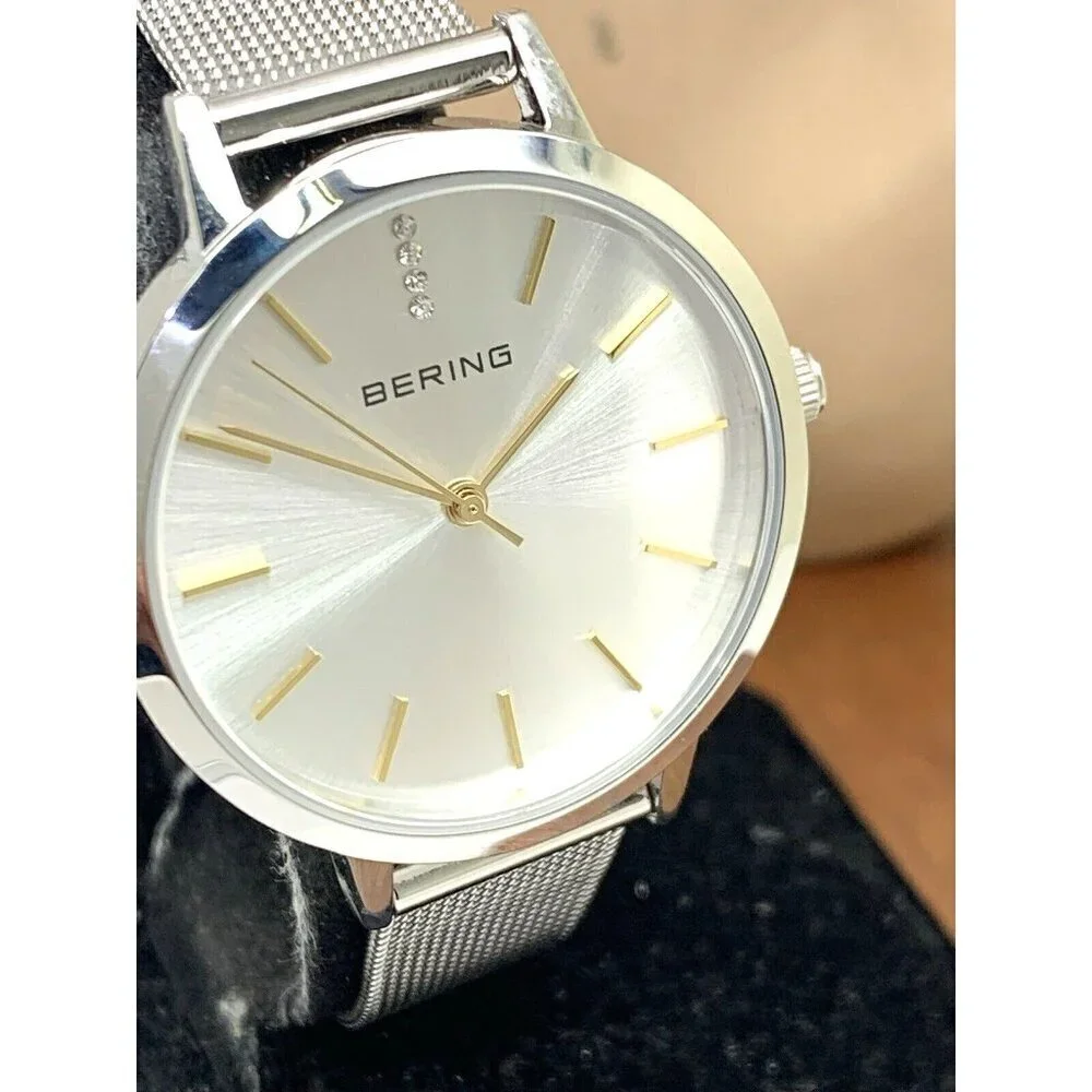 Bering Women's Watch 13434-001 Quartz Silver Dial Stainless Steel Mesh 3…